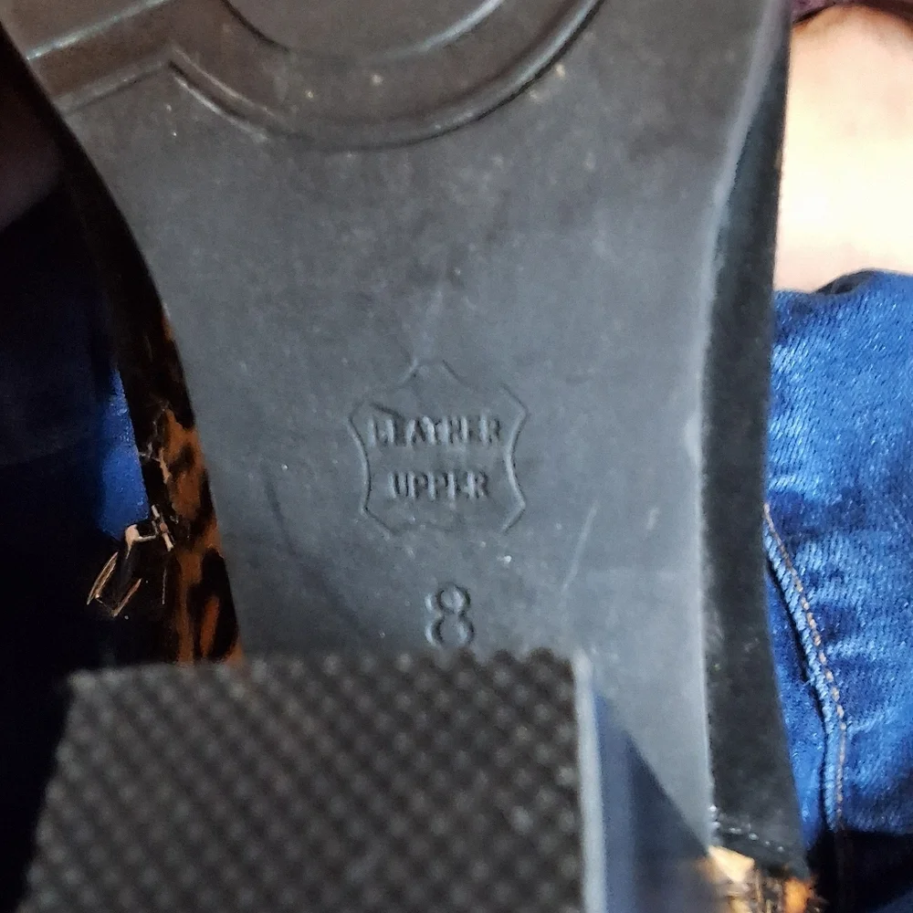 Sacha London Soft Black  & Leopard Ankle Boots 8 - Picture 12 of 12